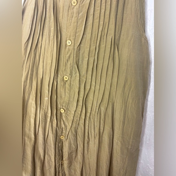 CP Shades Green Button Up Tank Tunic Size XS - Picture 4 of 7